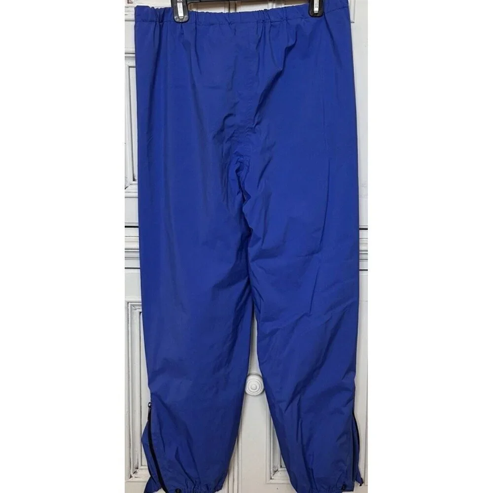 Log House Designs Mens Medium Pant Gore-Tex Leg Zip Blue Hiking Outdoor